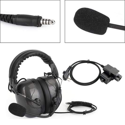 C5 Cuffia regolabile con cancellazione del rumore a 6 pin U94 PTT per HYT TD500 TD510 TD520
