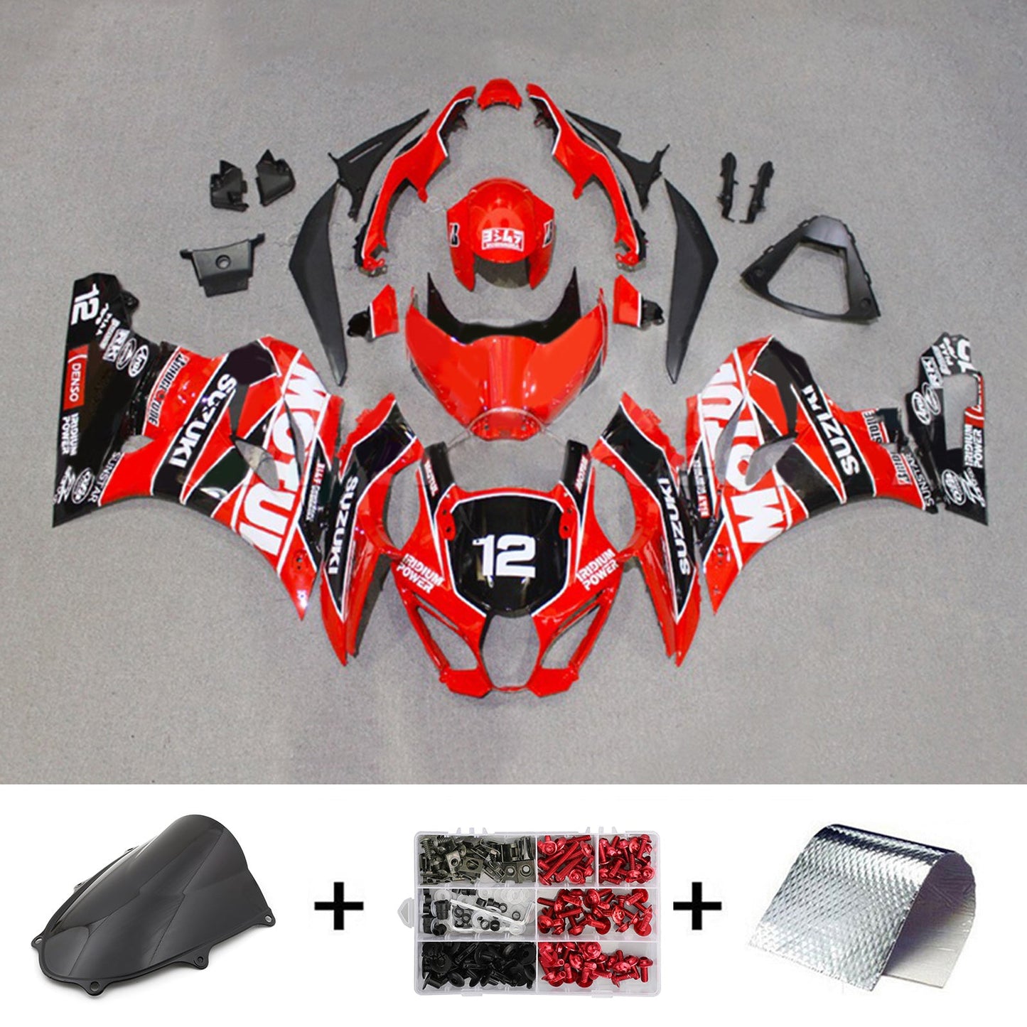 Amotopart Suzuki GSXR1000 2017-2023 K17 Kit carena Carrozzeria Plastica ABS