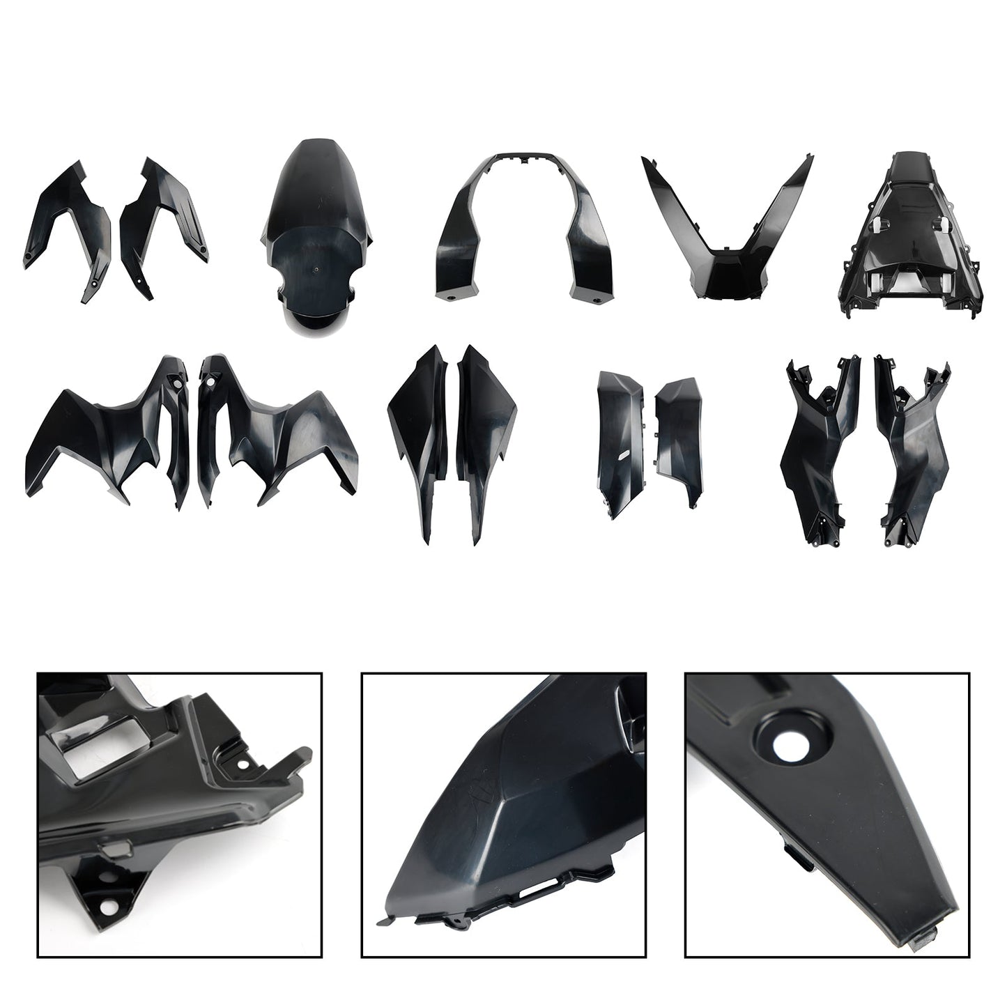 Honda ADV 160 2023-2024 Carrozzeria Carena Stampaggio ad iniezione ABS Non verniciato