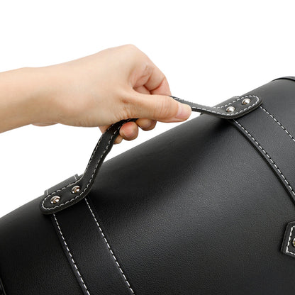 Borsa porta attrezzi laterale per borsa laterale Pu universale a sgancio rapido per moto Marrone