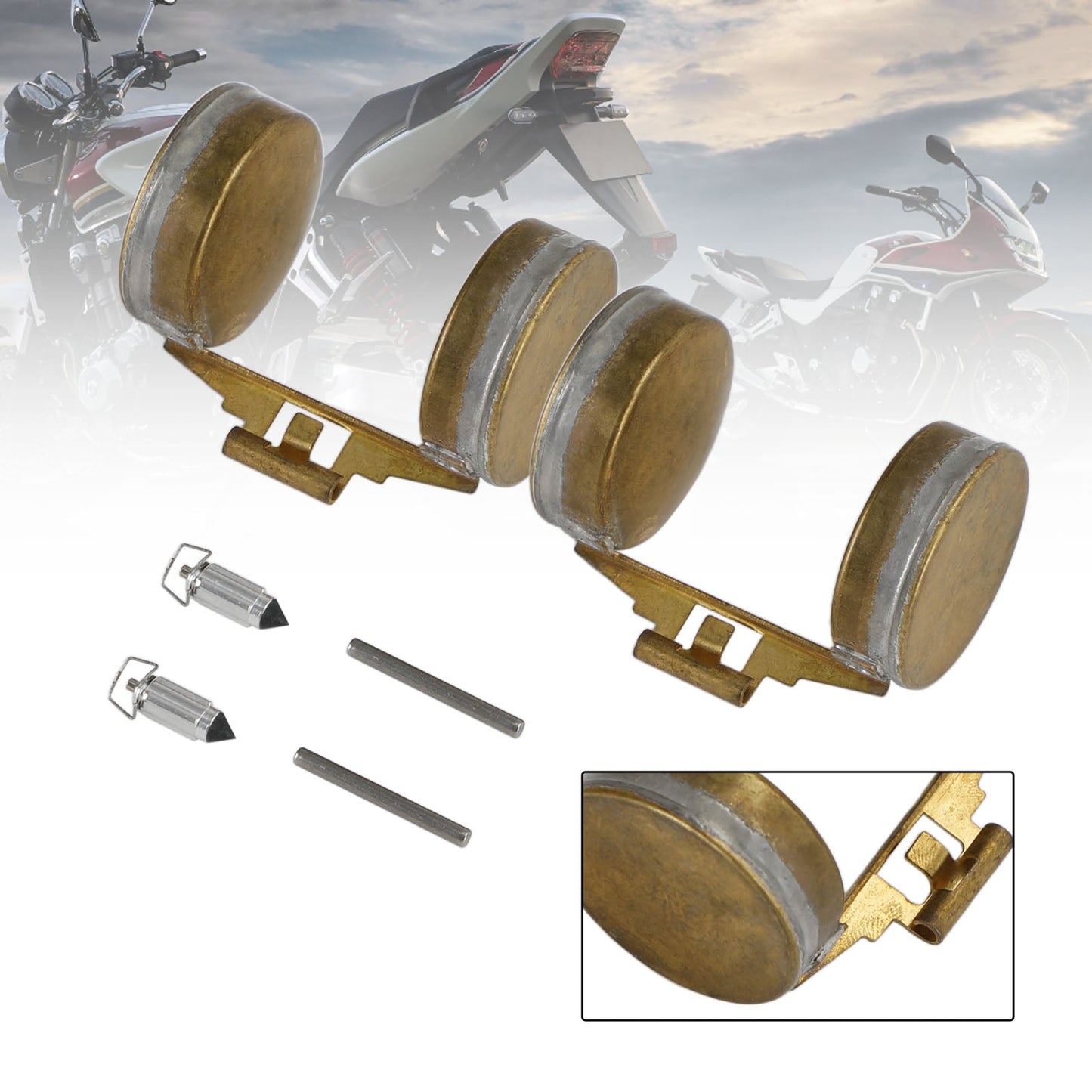 Honda CB100 CB350 XL100 XL125 XL175 SL100 2X kit riparazione carburatore galleggiante