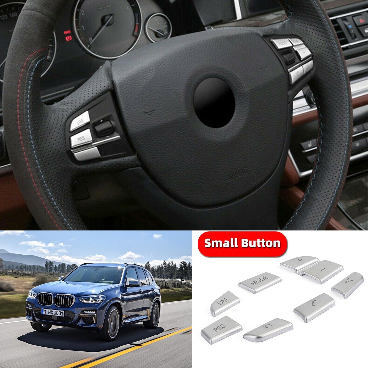 7 coprivolante interno per volante adatto per BMW X3 F25 £¨11-17£©X4 F26£¨14-17£© generico