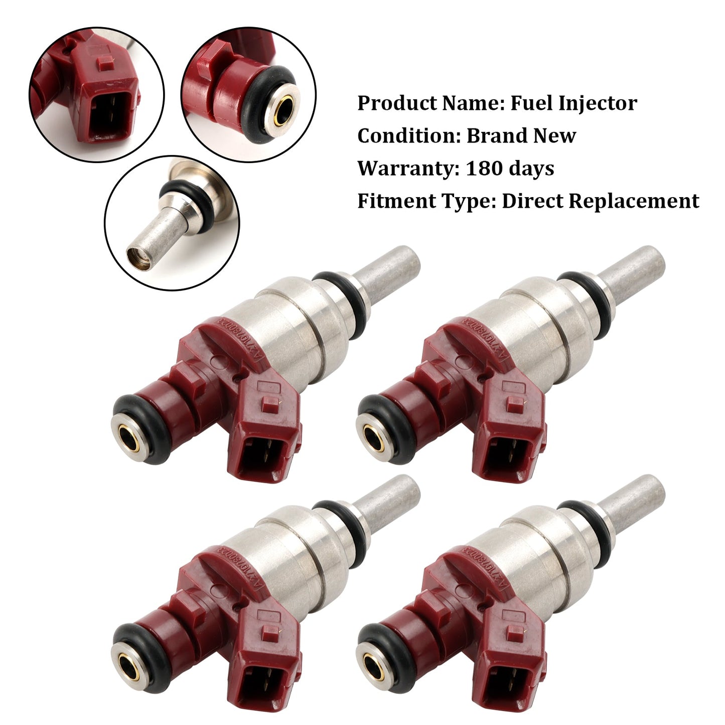 4PCS Iniettore di carburante A2710780023 Adatto per Mercedes Benz Classe C Classe CLK 1.8L