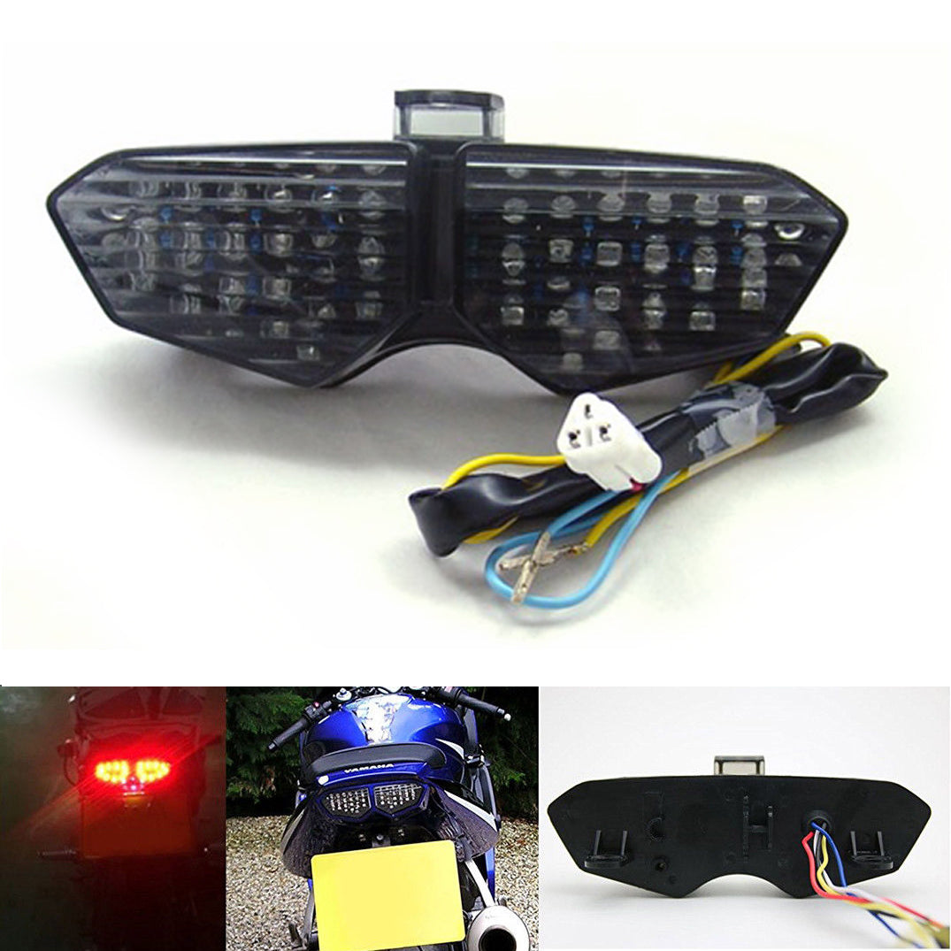 2003-2005 Yamaha YZF R6 YZF R6S 06-09 XTZ1200 12-21 Fanale posteriore a LED integrato Indicatori di direzione Fumo