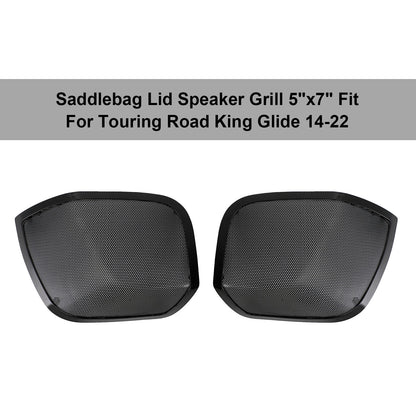 2014-2022 Touring Road King Glide Bisaccia Coperchio Altoparlante Griglia 5"X7"