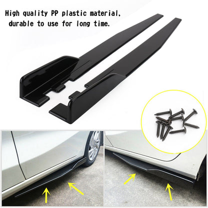 Coppia 120cm Car Gloss Black Side Minigonne Rocker Splitter Diffusore Winglet Wings Generico