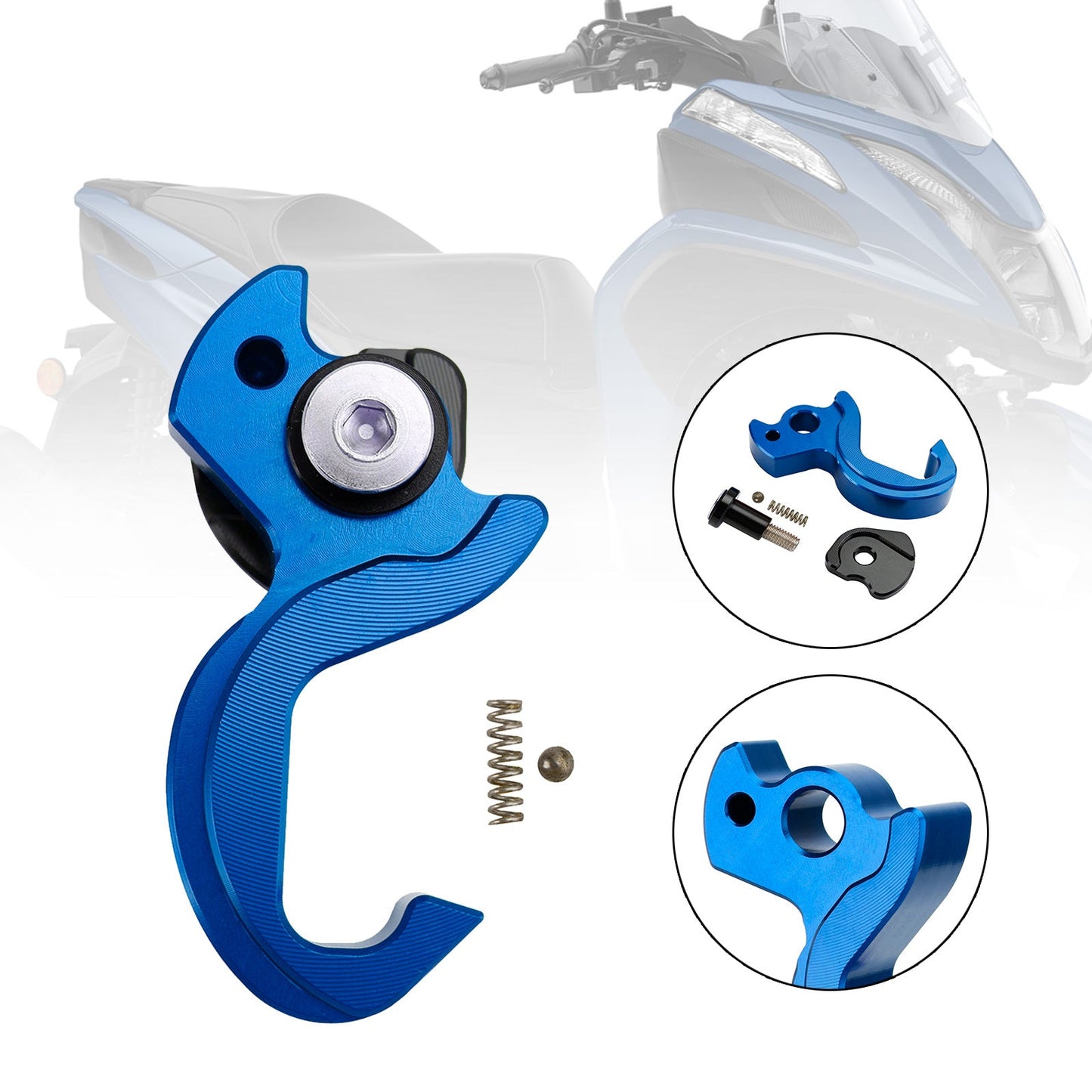 Yamaha Tricity 125 2014-2021 / 155 2016- 2023 Gancio Porta Casco Portaoggetti Blu