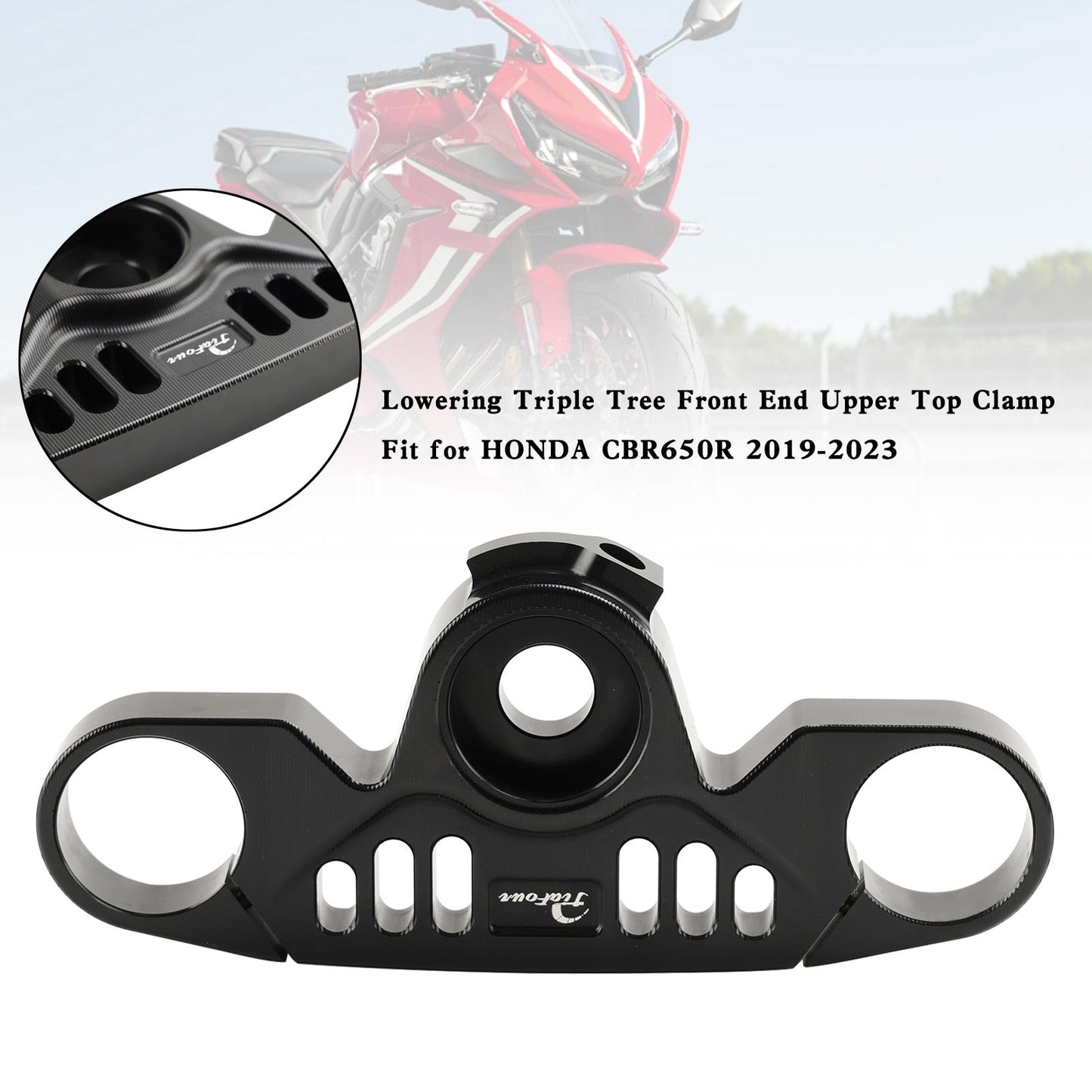 HONDA CBR650R 2019-2023 Morsetto superiore superiore anteriore abbassabile della piastra tripla