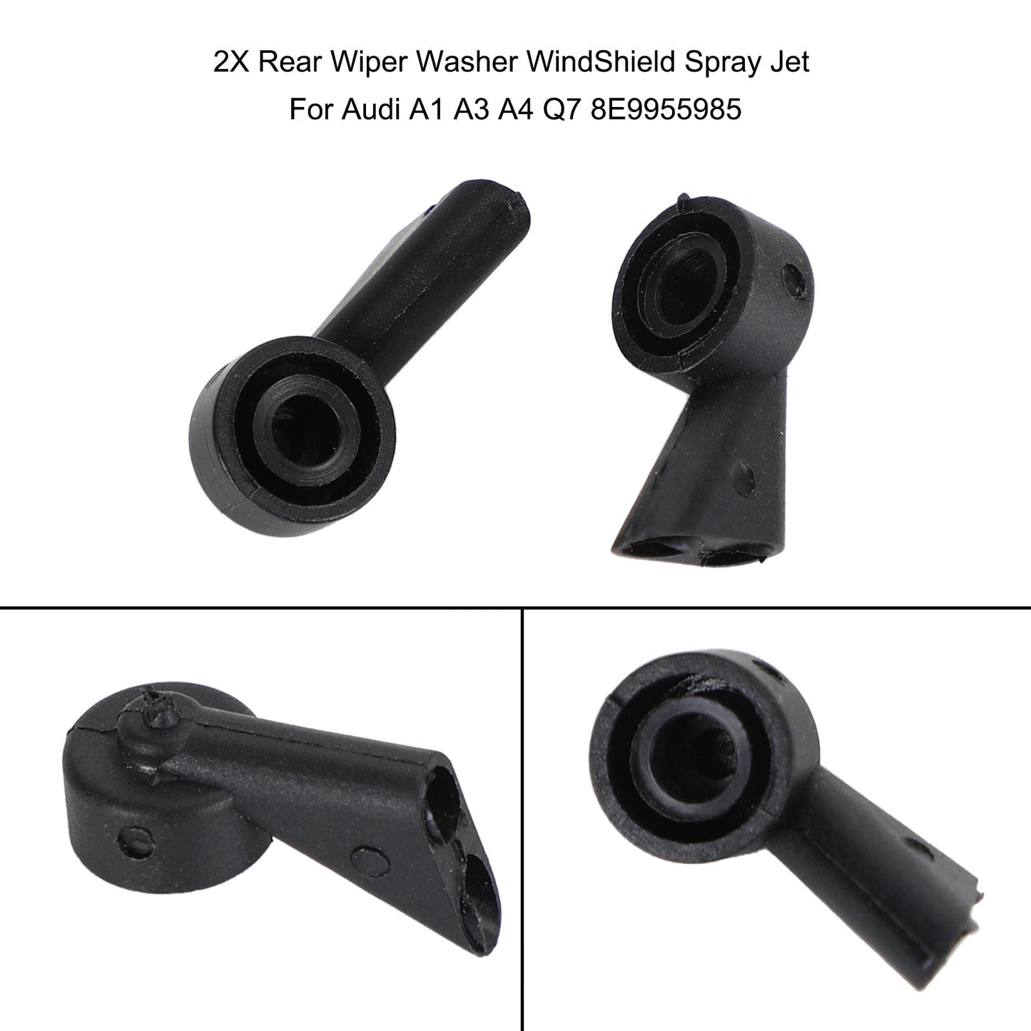 2X Tergicristallo Posteriore Rondella Parabrezza Spray Jet Per Audi A1 A3 A4 Q7 8E9955985 Generico
