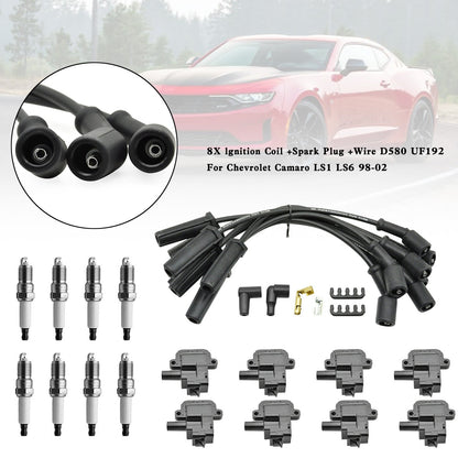 1998-2002 Chevrolet Camaro Pontiac Firebird V8 5.7L 8X Bobina di accensione + Candela + Cavo D580 UF192