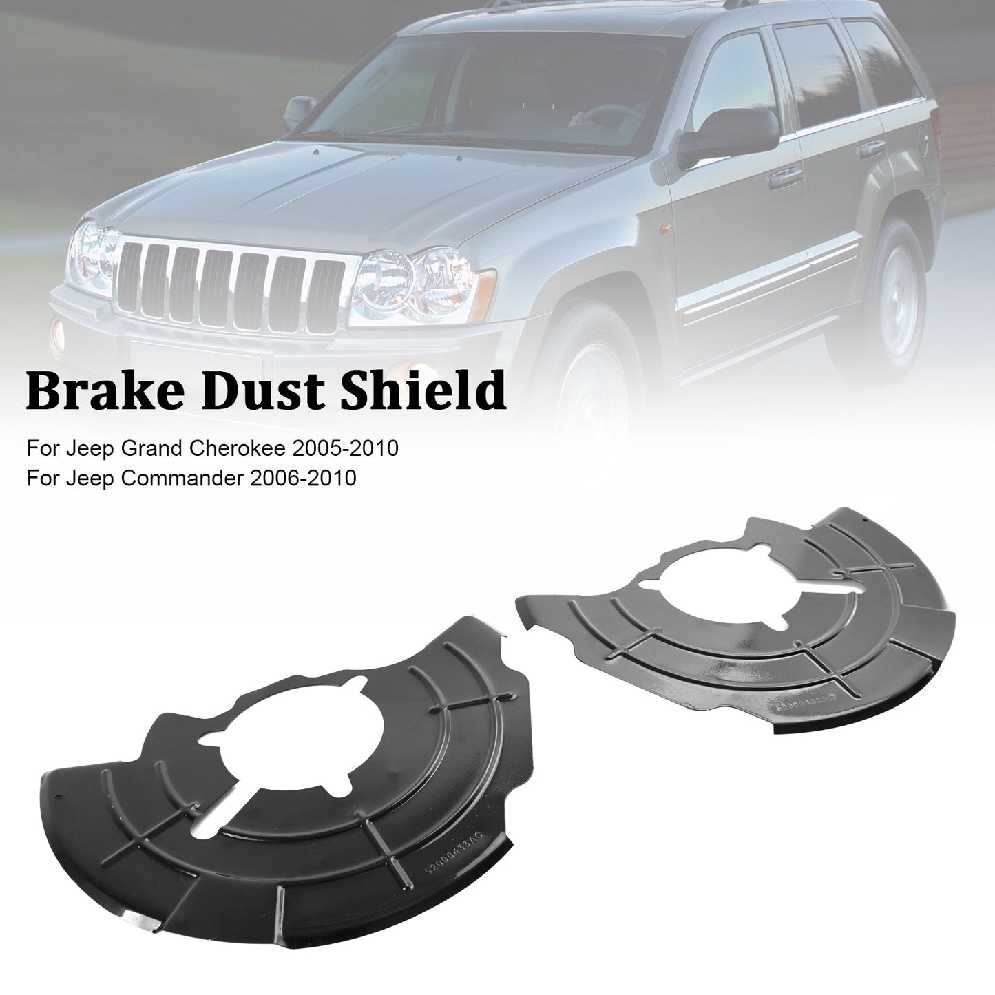 Parapolvere freno anteriore destro + sinistro per Jeep Grand Cherokee Commander 2005-2010
