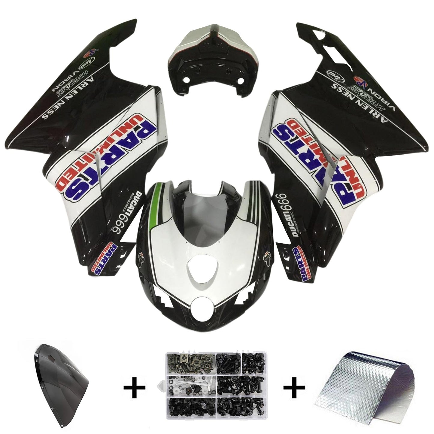 Amotopart Ducati 999 749 2003 2004 Kit Carena Carrozzeria ABS