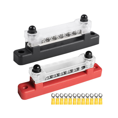 6 Way 150A Morsettiera di distribuzione Car Marine Boat Holder Cover 48V Bus Bar