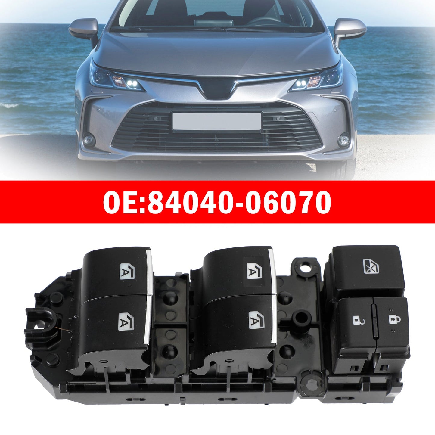 Toyota RAV4 2019-2020 Interruttore alzacristallo elettrico principale lato guida Camry 84040-06070