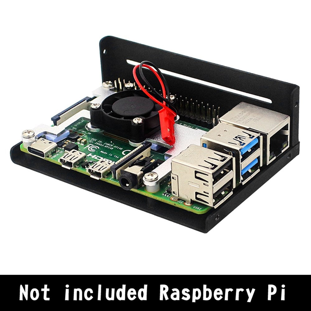 Custodia per display Armor da 3,5 pollici adatta per ventola di raffreddamento in lega di alluminio Raspberry Pi 4