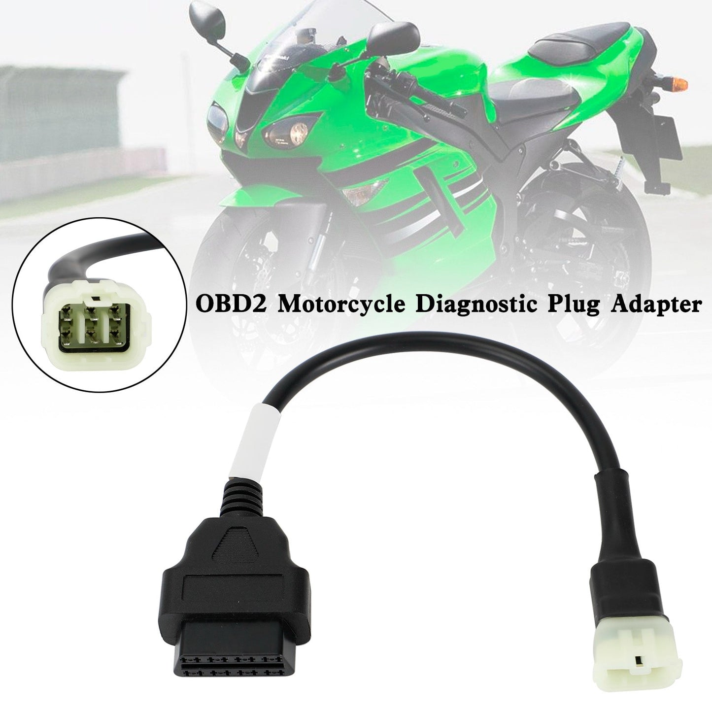 Le migliori offerte per Kawasaki Moto Scooter ATV cavo OBD2 6 pin adattatore spina diagnostica
