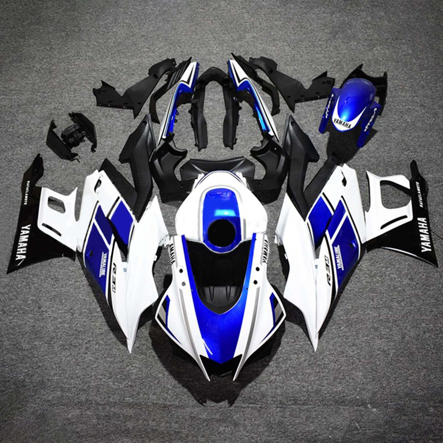 Amotopart Yamaha 2019-2021 YZF R3/YZF R25 Blue White Fearing Kit