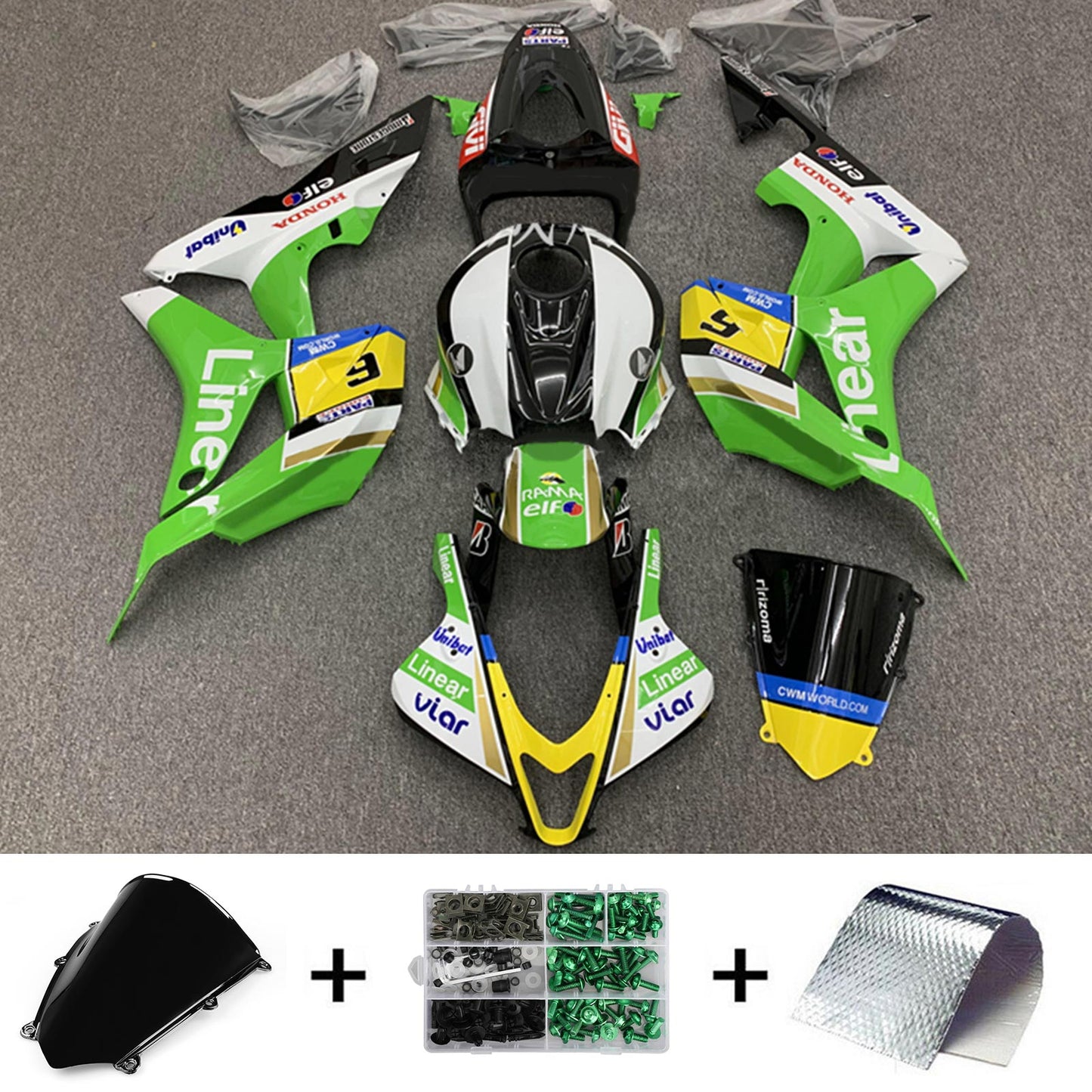 Amotopart Honda CBR600RR 2007-2008 F5 Kit carena Carrozzeria Plastica ABS