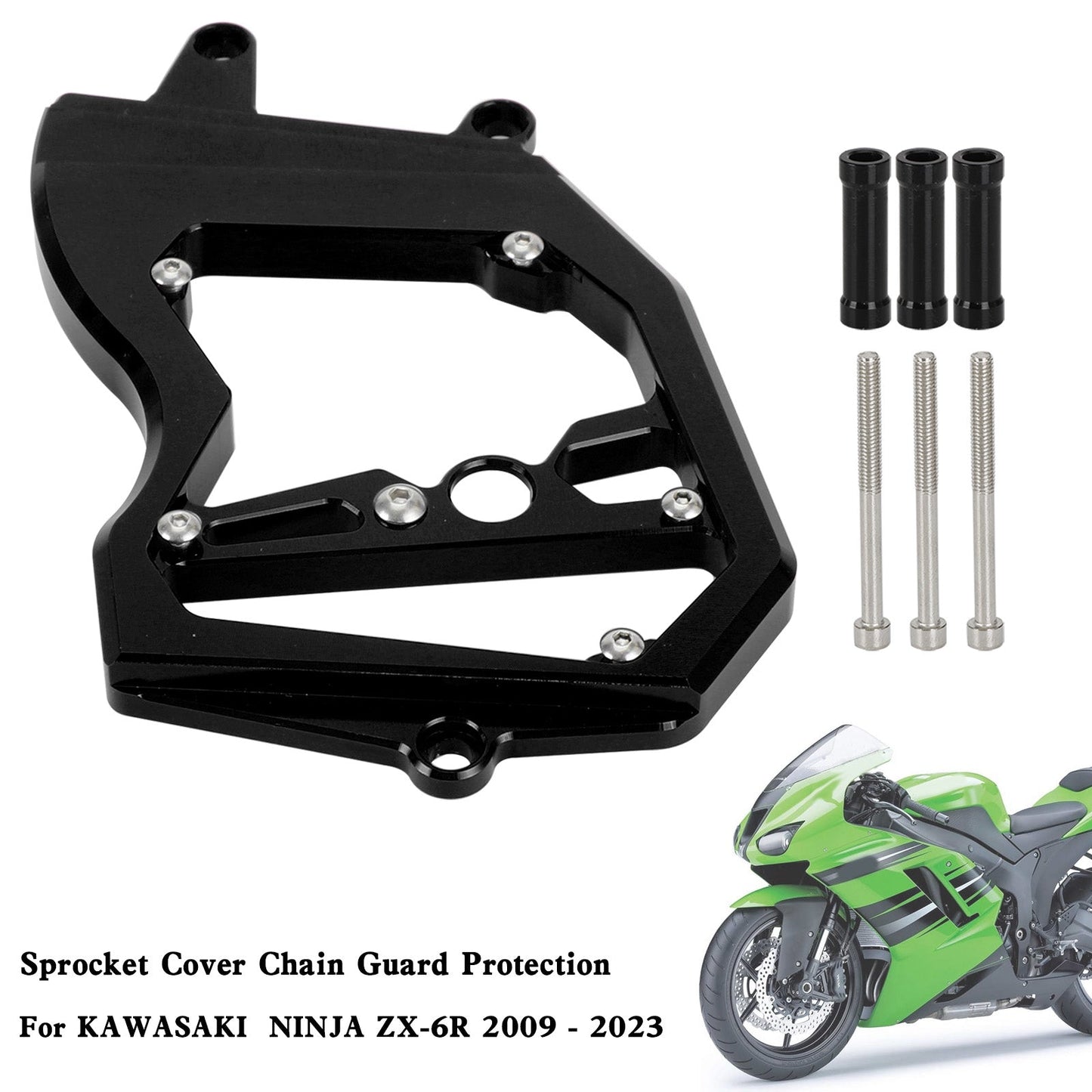 KAWASAKI Ninja ZX-6R ZX6R 2009-2023 Protezione catena coperchio pignone