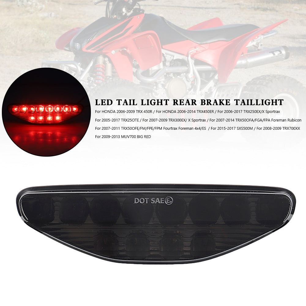 Fanale posteriore a LED Fanale posteriore freno posteriore per HONDA TRX450R e TRX450ER 2006-2014 Nero