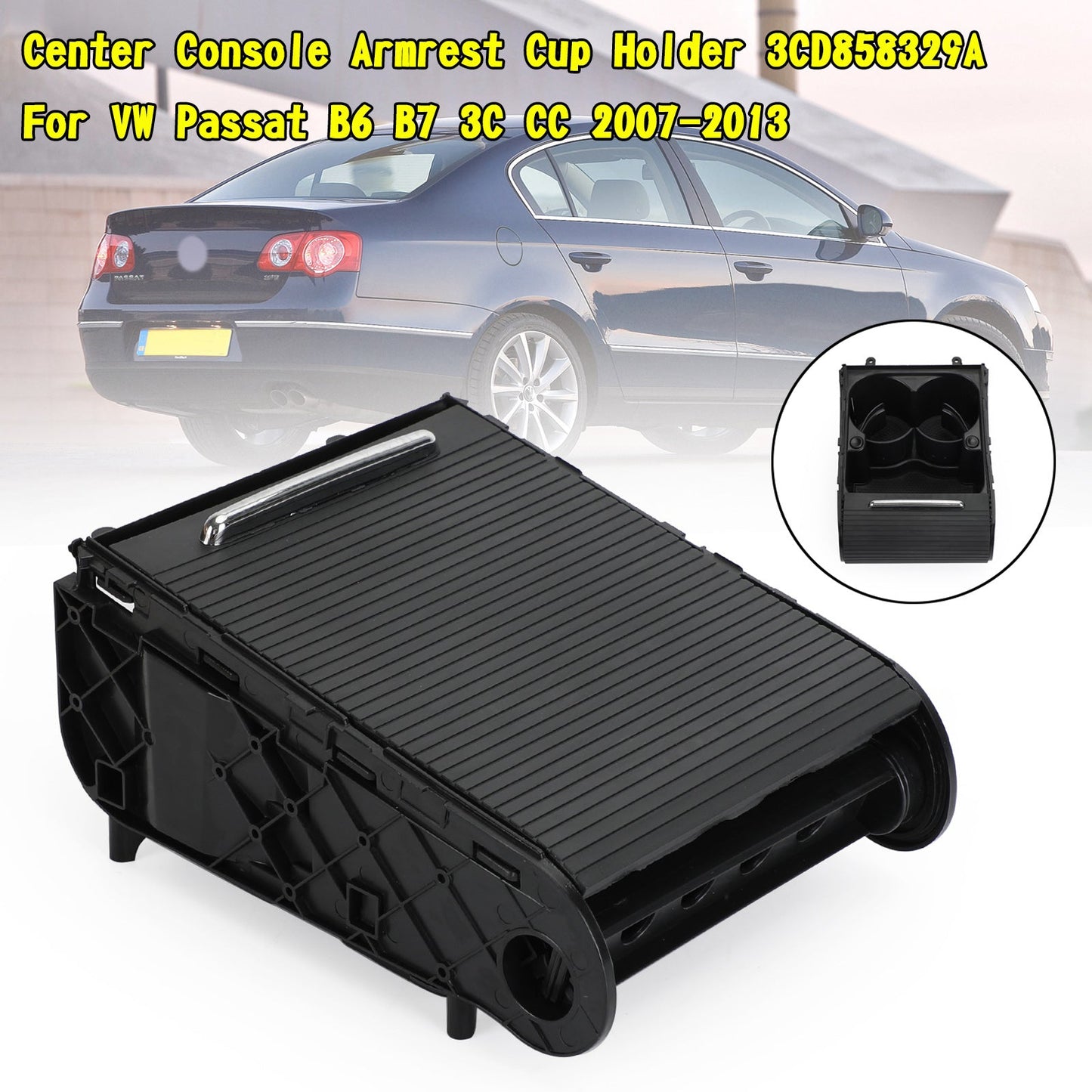 Centro Console Bracciolo Portabicchieri 3CD858329A Per VW Passat B6 B7 3C CC 2007-2013 Generico