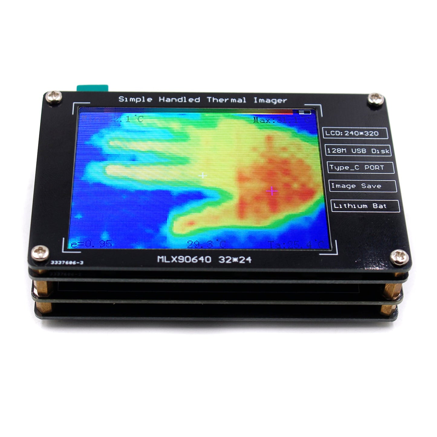 MLX90640 Termocamera da 2,8" termocamera per riparazioni elettroniche