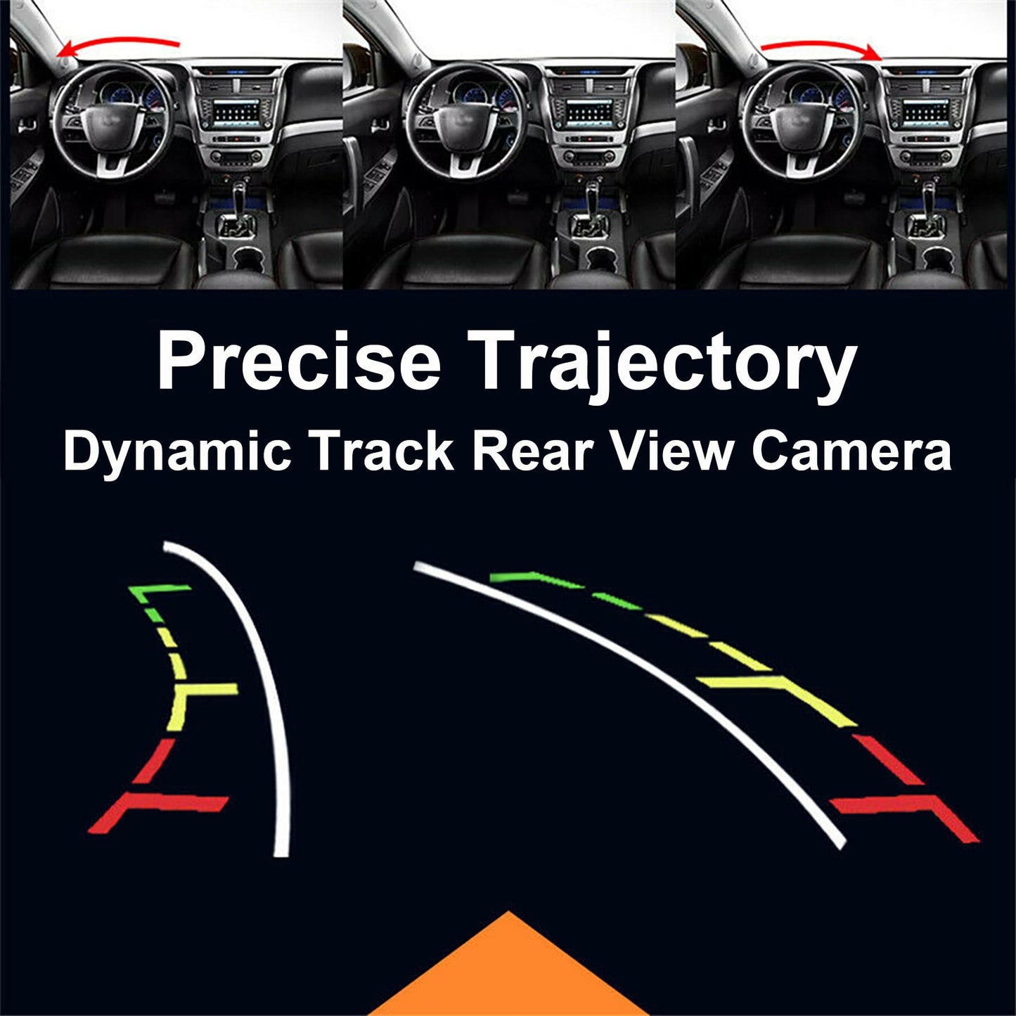 Traiettoria wireless per auto Linea guida dinamica in movimento Vista posteriore Telecamera retromarcia