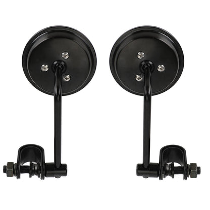 Morsetto vecchio stile su specchietti retrovisori rotondi da 3 pollici per Cafe Racer Chopper Bobber COPPIA Generico