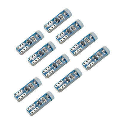 10X Per retrofit LED HELLA 2721W Cuneo T5 12V 1W W2X4.6D 6000K