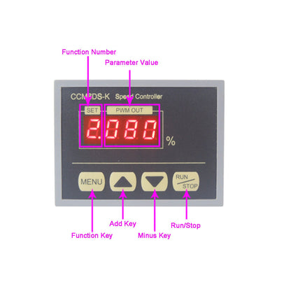 Regolatore del regolatore di velocità del motore CC 12-80 V 30 A PWM con pannello display digitale