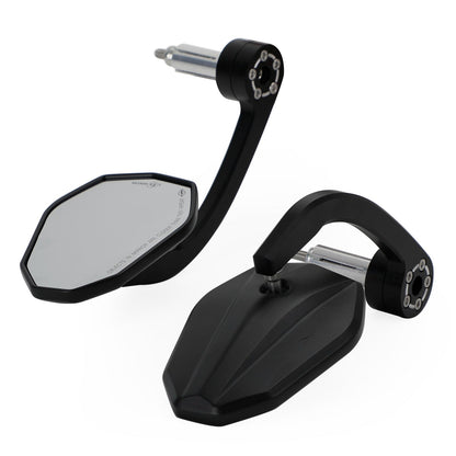 Nero 7/8 "Custom CNC Alluminio Moto Motocicletta 22mm Specchietto manubrio generico