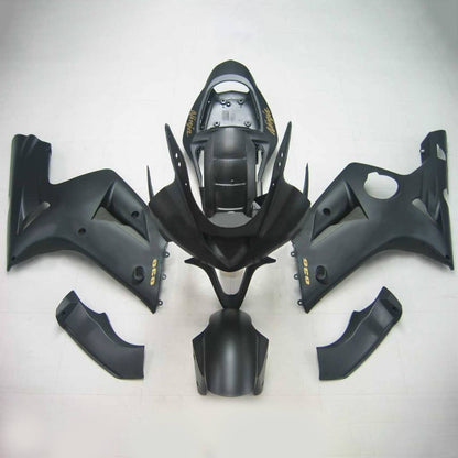 Amotopart 2003-2004 Kawasaki ZX6R 636 Kit di rivestimento nero con logo d'oro