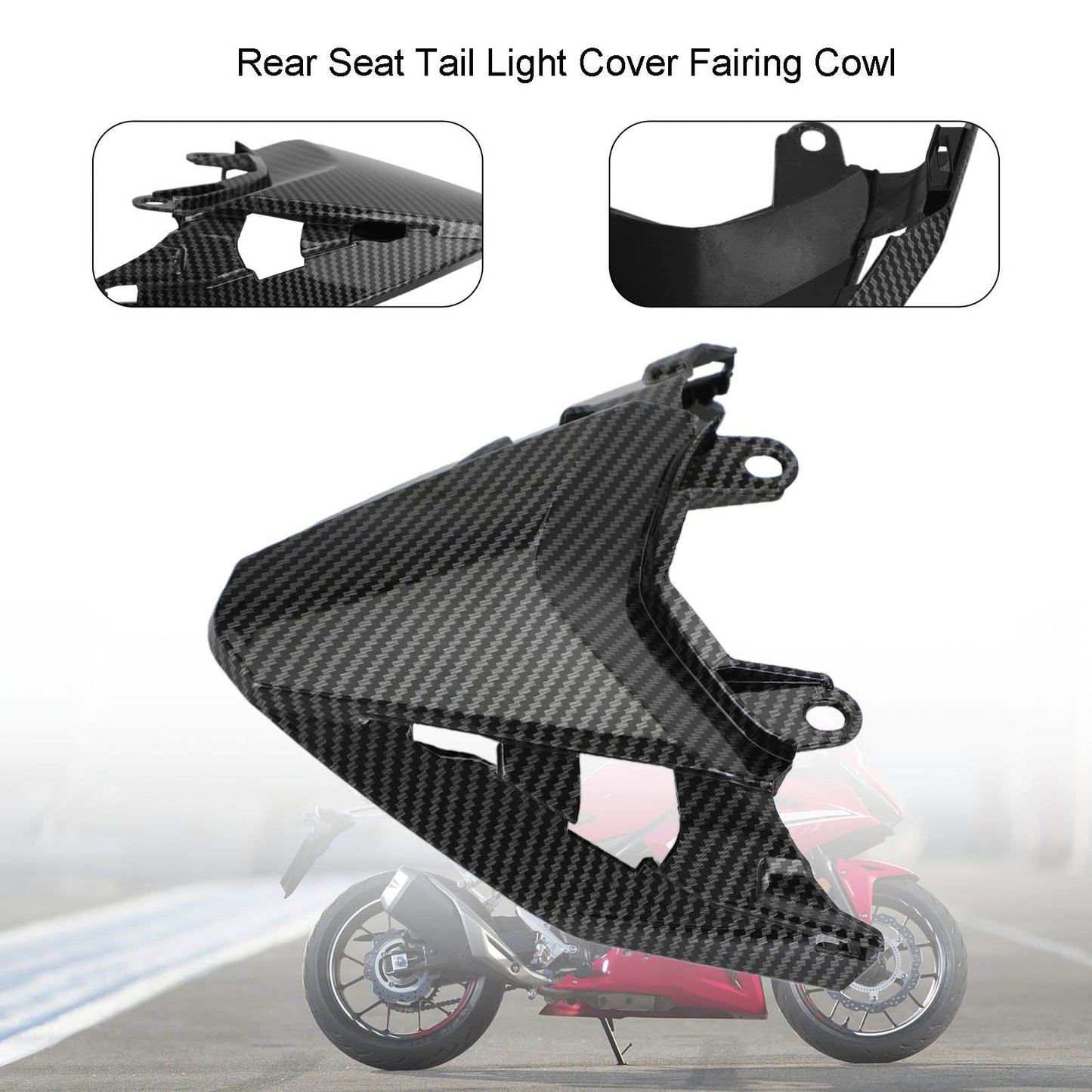 2019-2021 Honda CBR500R Sedile posteriore Copri fanale posteriore Carena in carbonio
