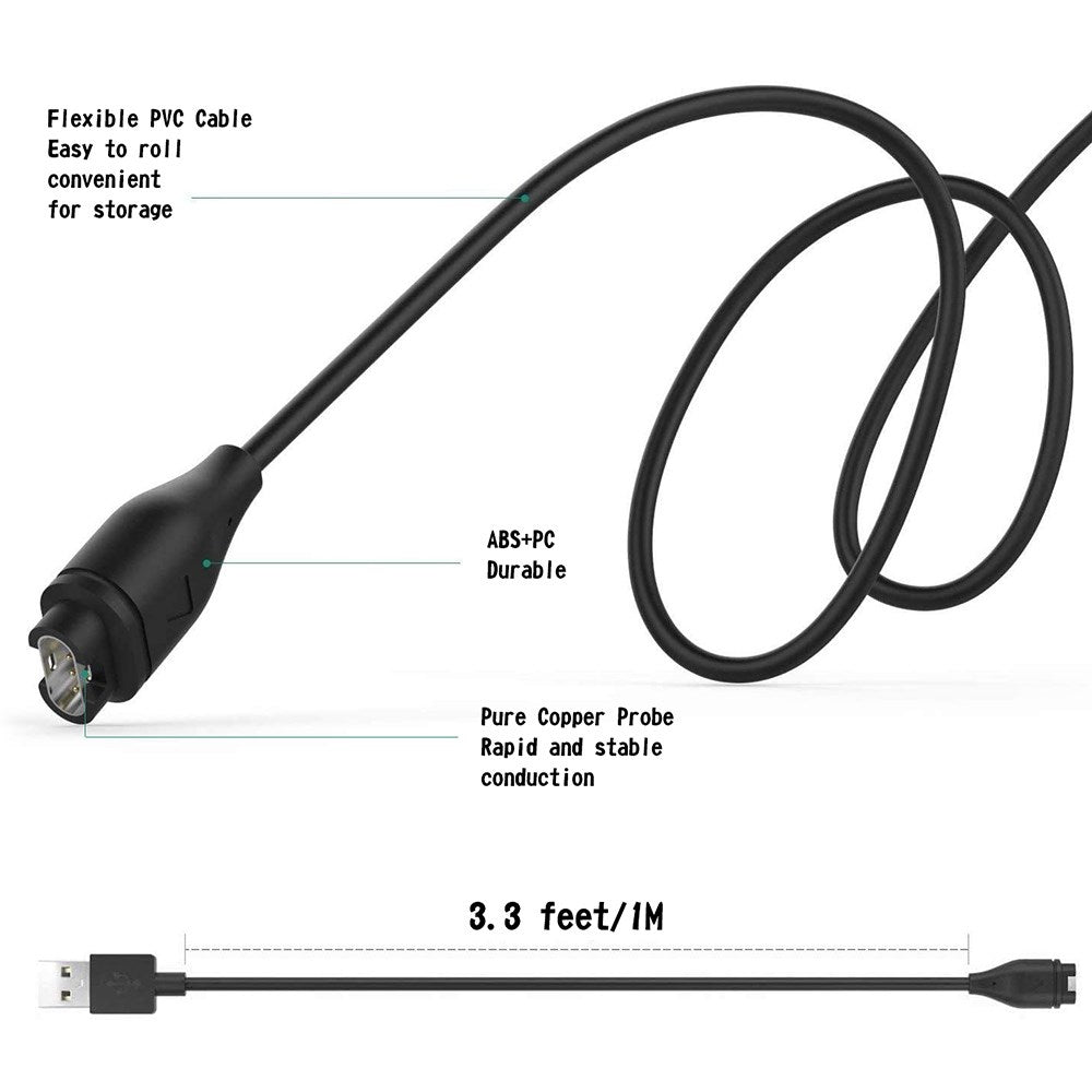 Cavo di ricarica USB Cavo adatto per Garmin Fenix 5 5S 5X Vivoactive 3 Vivosport