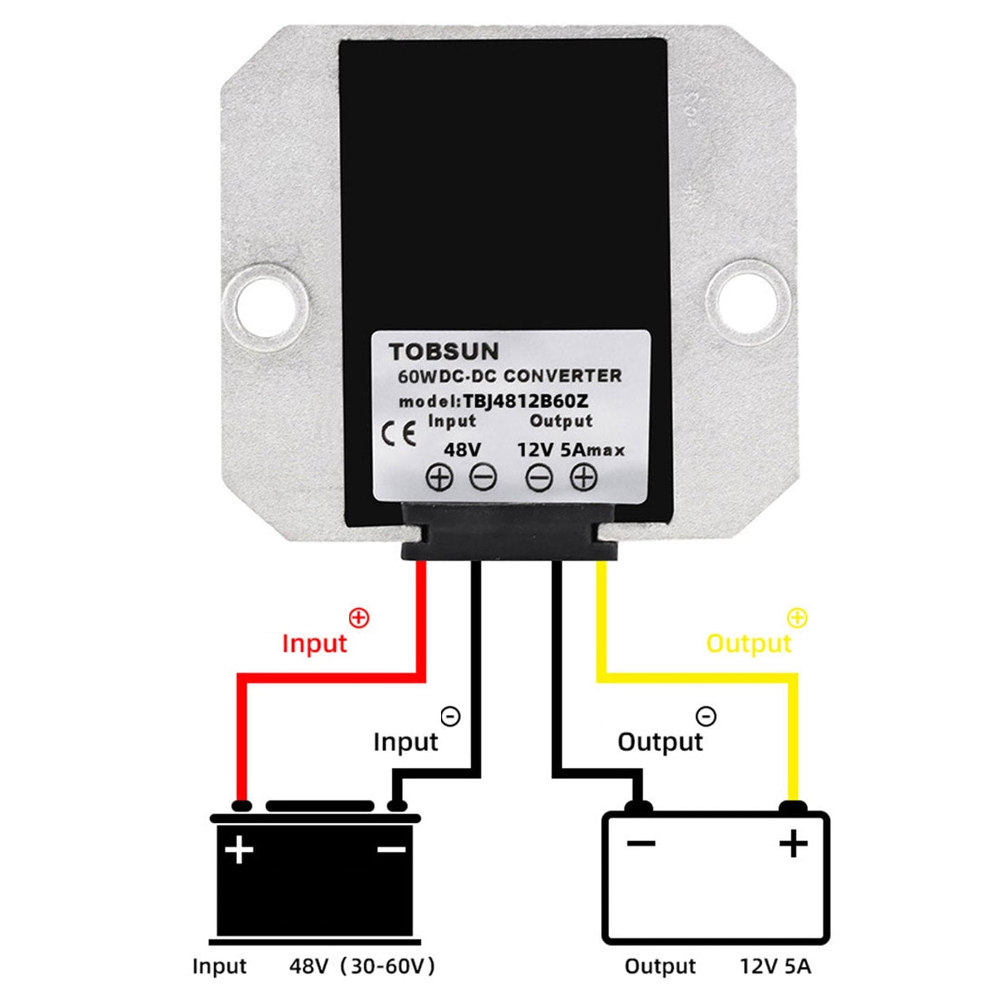 Regolatore convertitore di potenza CC/CC step down impermeabile da 48 V a 12 V 5 A 60 W