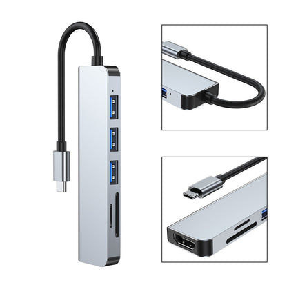 Uscita HD USB-C tipo C 6 in 1 Adattatore HD USB 3.0 4K HUB Dock multifunzione