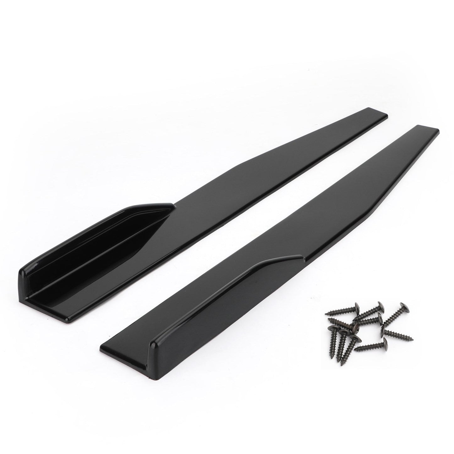 Coppia 86cm Car Gloss Black Side Minigonne Rocker Splitter Diffusore Winglet Wings Generico