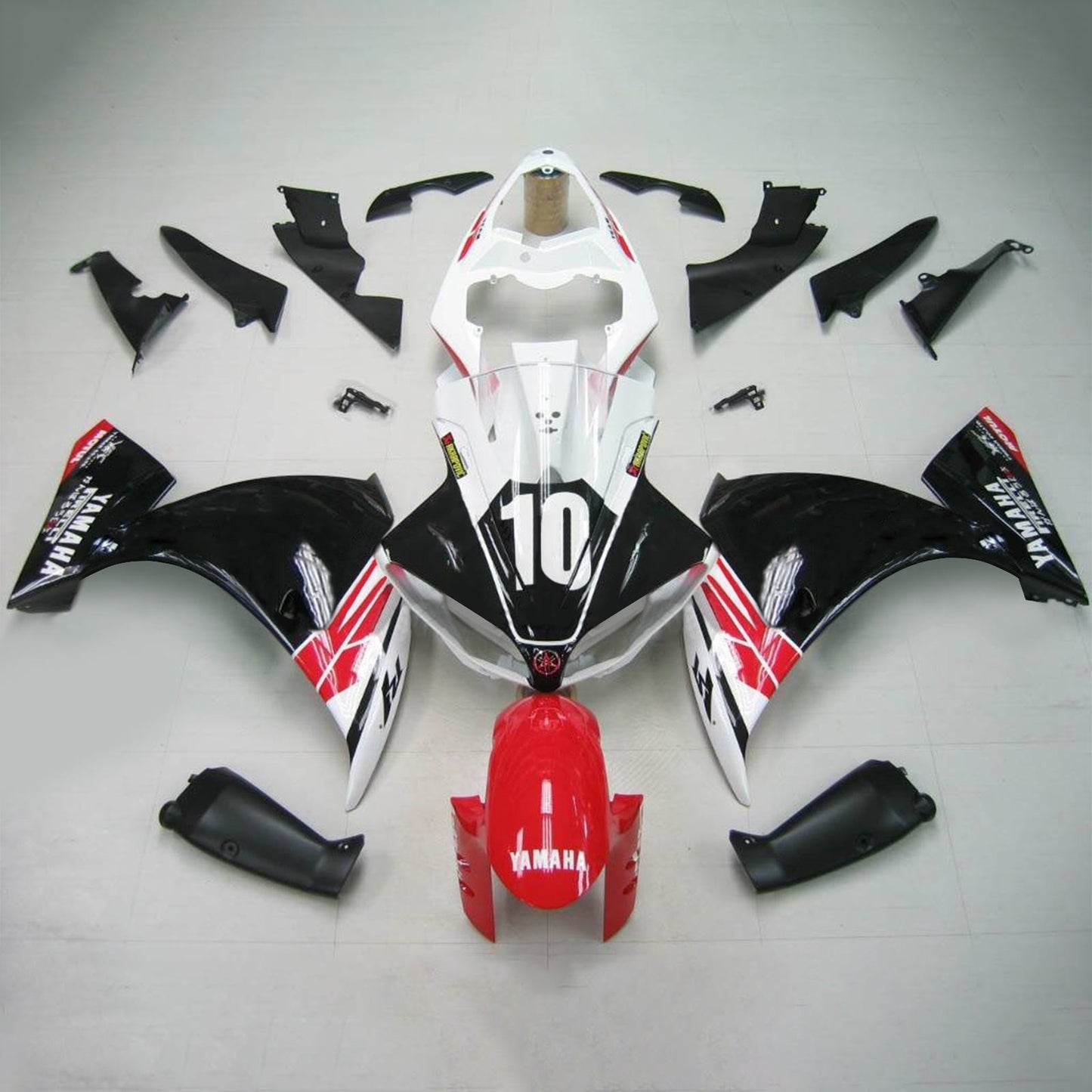 Amotopart Yamaha 2012-2014 YZF 1000 R1 Kit di allungamento nero rosso bianco