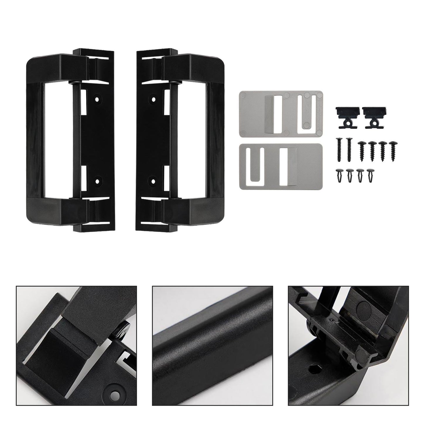 2 × Maniglia per porta del frigorifero per camper, impugnatura nera, hardware per Dometic 3316882900
