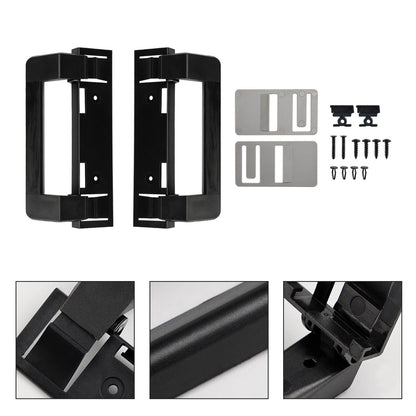 2 × Maniglia per porta del frigorifero per camper, impugnatura nera, hardware per Dometic 3316882900