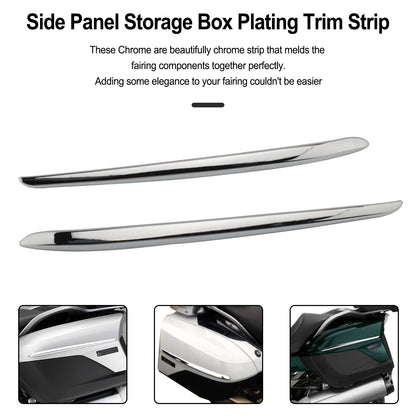 Chrome Side Panel Storage Box Placcatura Trim Strip per BMW K1600GTL 2011-2018 Generico
