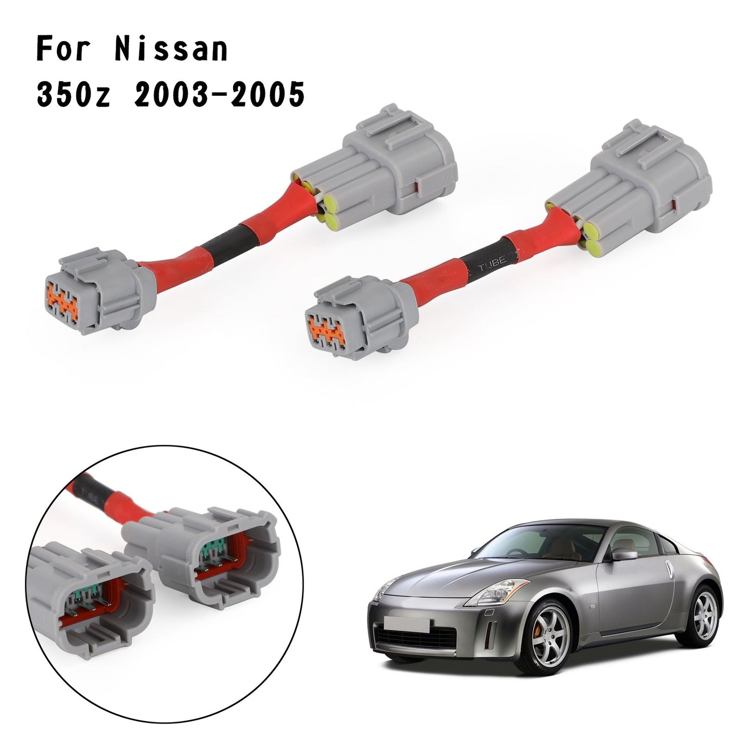 Adattatori di conversione fari per Nissan 350z 03-05 Cablaggio HID 8 TO faro 6 generico