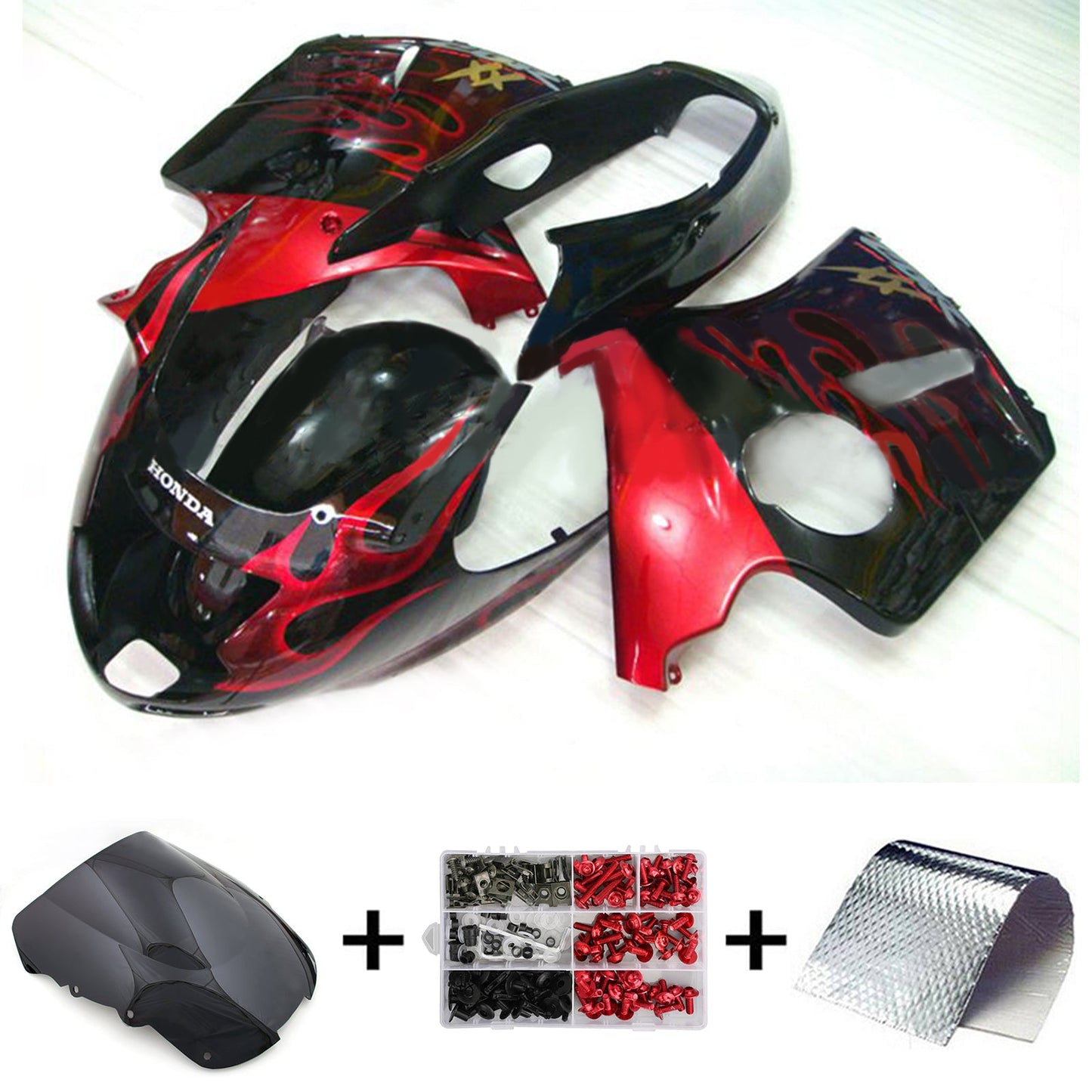 Amotopart Kit Carena Honda CBR1100XX SuperBlackBird 1996-2007 Carrozzeria ABS