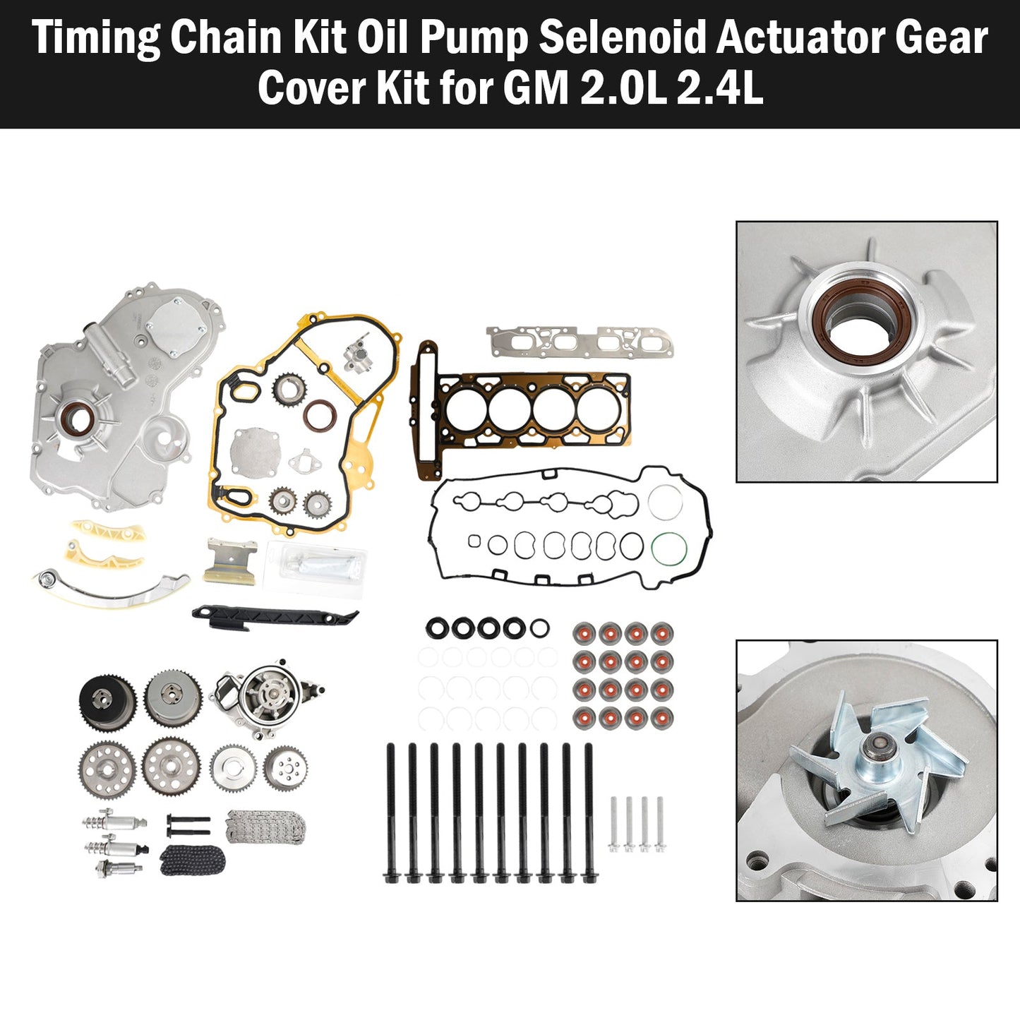 2007-2010 Saturn SKY 2.0L 2.4L Kit catena di distribuzione Pompa olio Selenoid Attuatore Kit coperchio ingranaggi HS26517PT 90537632