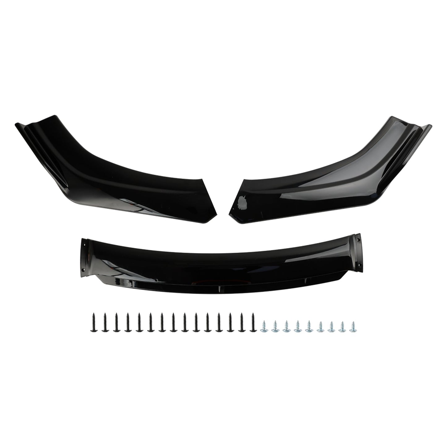 4 pezzi protezione diffusore splitter kit corpo labbro paraurti anteriore universale per auto nero