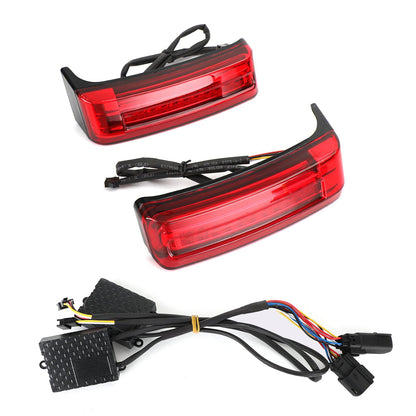 LED Bisaccia Borse da sella Run Brake Turn Lamp Lights per Touring 2014-2021 Generico