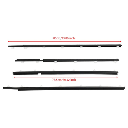 4 pezzi Guarnizione esterna della cinghia della porta per Toyota Land Cruiser FJ80 HDJ81 90-98
