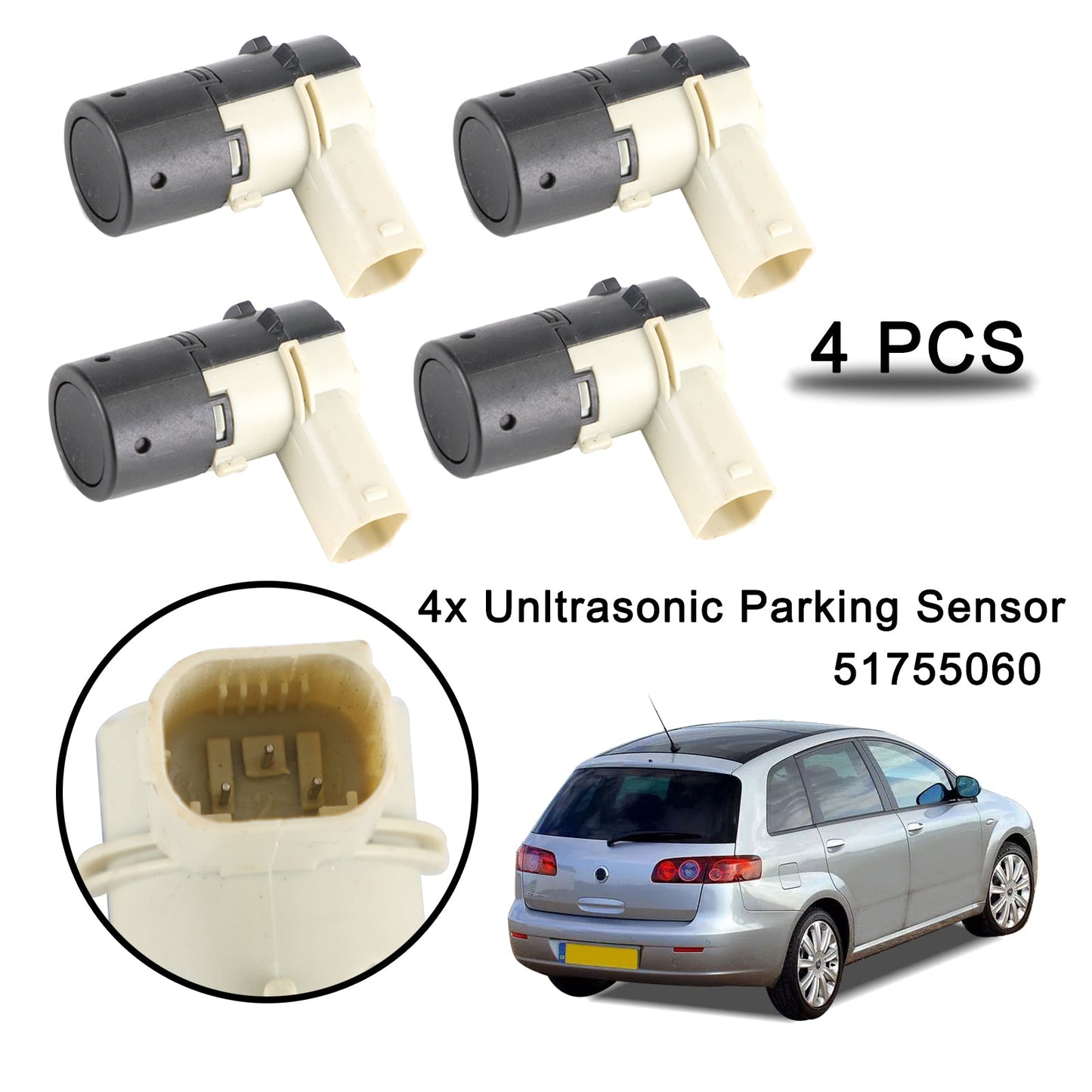 4x sensore di parcheggio ad ultrasuoni PDC per Alfa Romeo 147 156 159 166 Brera Spider generico
