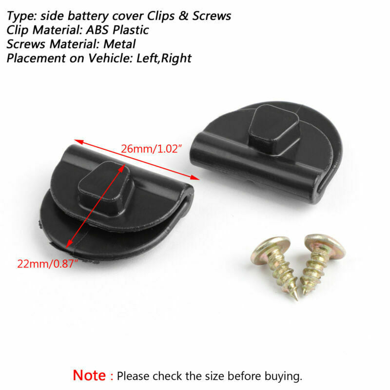 2004-2018 Harley Sportster XL883 XL1200 Clip coperchio batteria laterale + vite