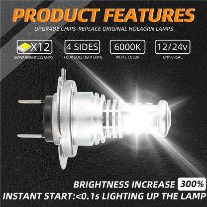 Faro LED 6000K 2000W 300000LM Lampadine Anabbaglianti Alta Potenza Generico